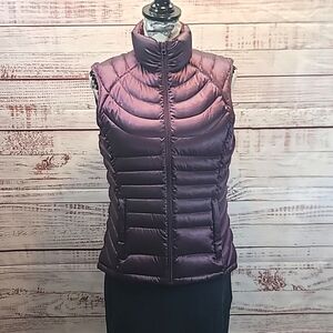Bernardo metallic purple goose down vest